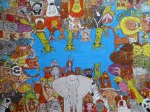 Proie - acrylique sur toile -