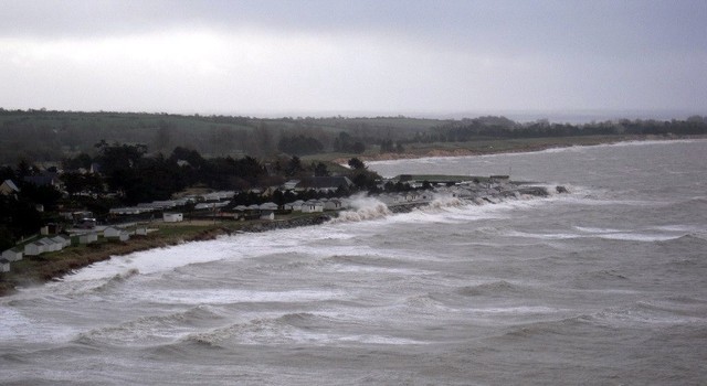 Une vue panoramique permet de mesurer l'avancée des flots (photo Monsieur Vayret de Carolles, transmise par  Sylvie Thuilliez)