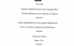 Menu "Fête des mères" au Restaurant des Bains(26/05)