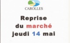 Carolles : reprise du marché(14/05)