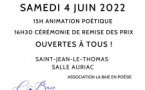 Remise des prix du 17 ème concours de "La Baie en Poésie"(04/06)