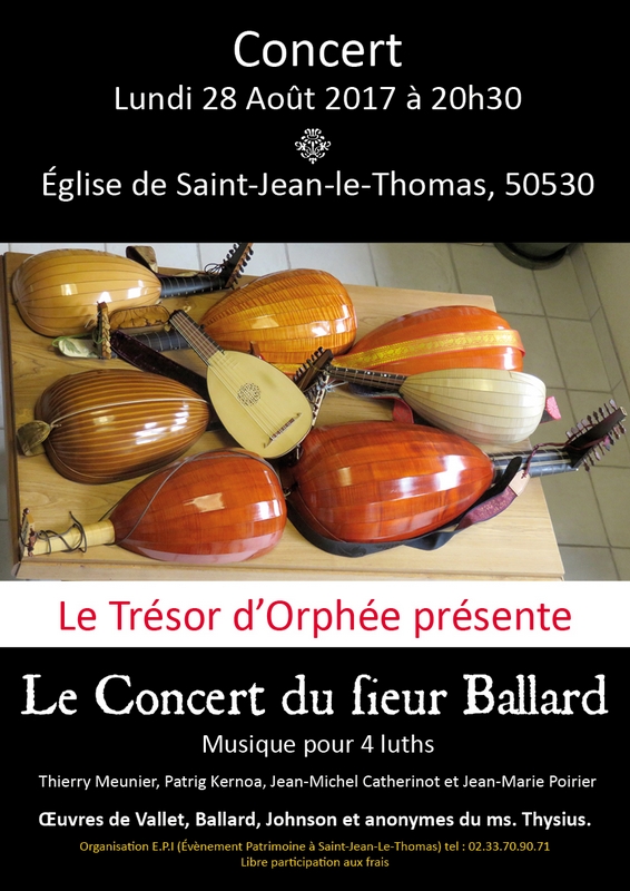 Concert de musique baroque : "Le Concert du Sieur Ballard" Concert de musique baroque : "Le Concert du Sieur Ballard"
