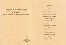 le menu de la cérémonie d'inauguration le menu de la cérémonie d'inauguration