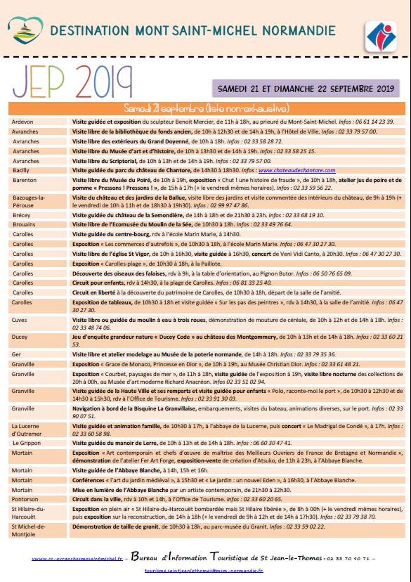 Journées européennes du Patrimoine 2019 Journées européennes du Patrimoine 2019