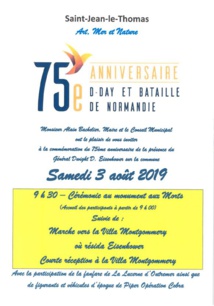 Retour sur le 75 ème anniversaire de la présence d'Eisenhower à Saint-Jean-le-Thomas Retour sur le 75 ème anniversaire de la présence d'Eisenhower à Saint-Jean-le-Thomas