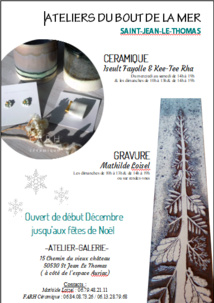 Noël aux Ateliers du Bout de la Mer-Céramique-Gravure
