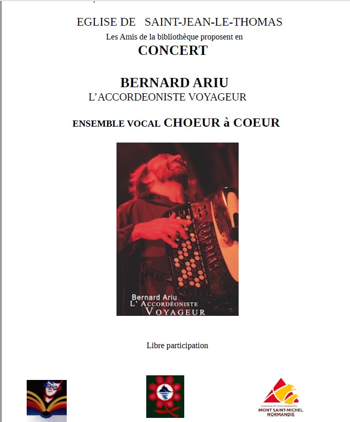 Concert de Bernard Ariu, l'accordéoniste voyageur Concert de Bernard Ariu, l'accordéoniste voyageur