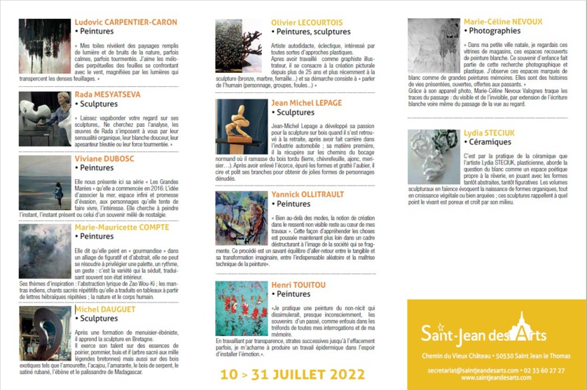 Saint Jean des Arts : saison 2022