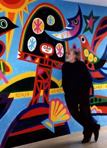 La fresque peinte par Jacques Auriac à l'école La fresque peinte par Jacques Auriac à l'école