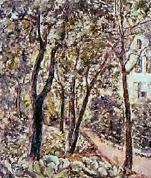 Le jardin de la famille Bergevin peint par l'artiste Le jardin de la famille Bergevin peint par l'artiste