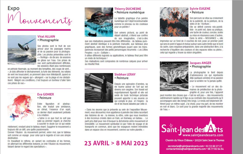 Saint Jean des Arts - Exposition "Mouvements"