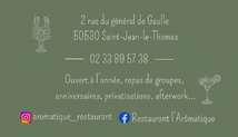 L'AROMATIQUE, Un nouveau bistro à Saint Jean le Thomas L'AROMATIQUE, Un nouveau bistro à Saint Jean le Thomas