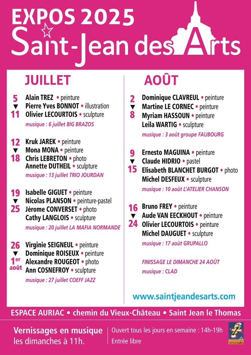 Saint Jean des Arts : saison estivale 2025