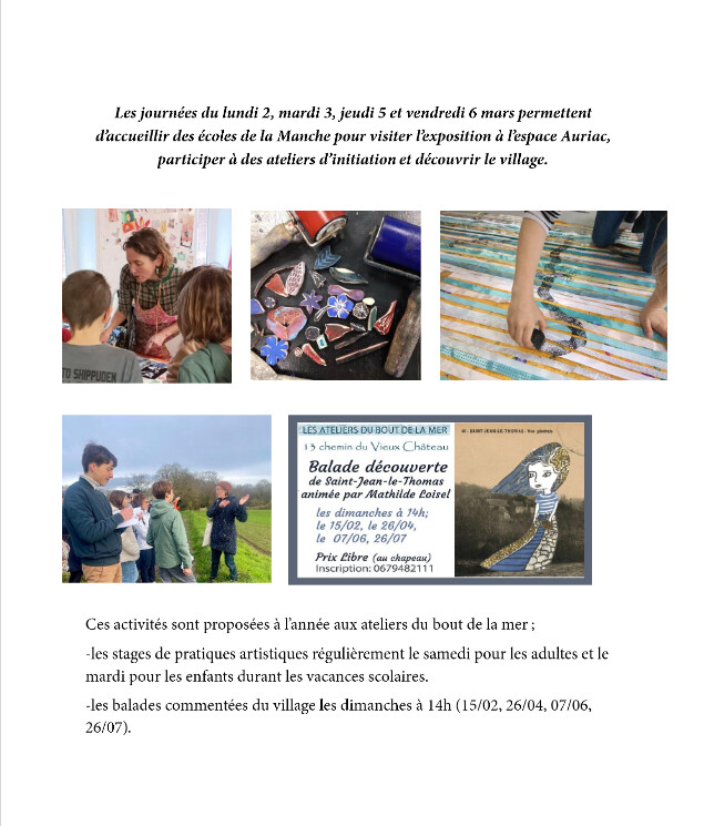 Mathilde Loisel - 10 ans d'atelier à St-Jean-le-Thomas