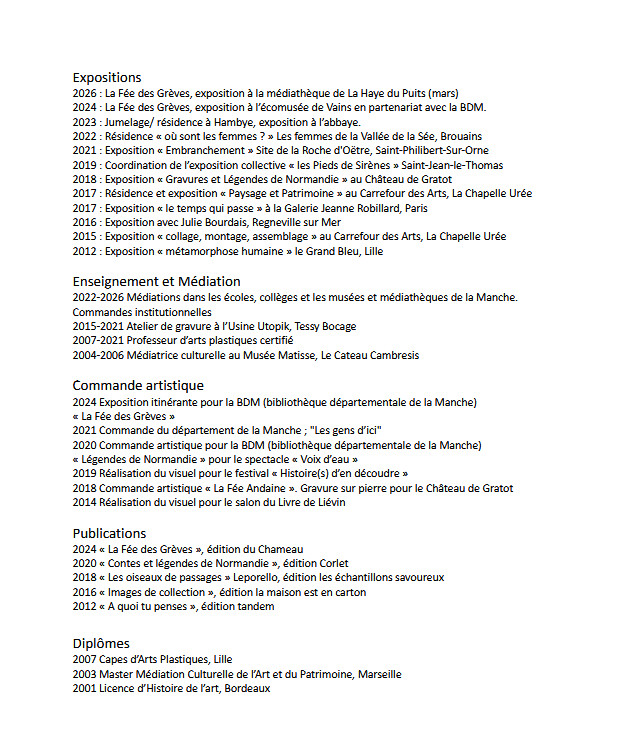 Mathilde Loisel - 10 ans d'atelier à St-Jean-le-Thomas