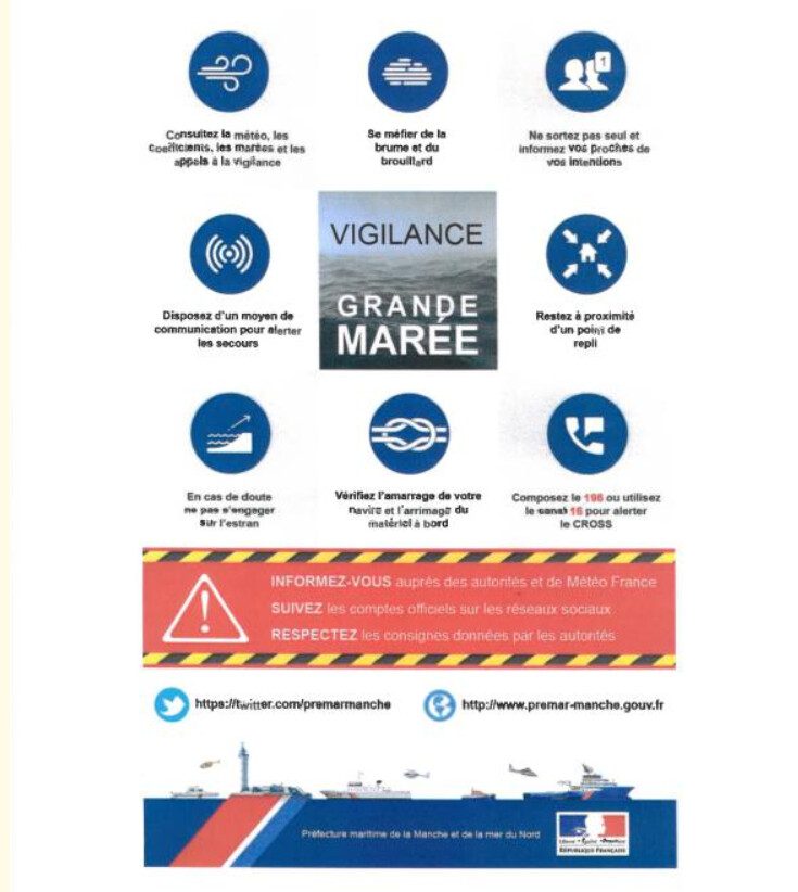   Alerte grandes marées du 18 au 21 février