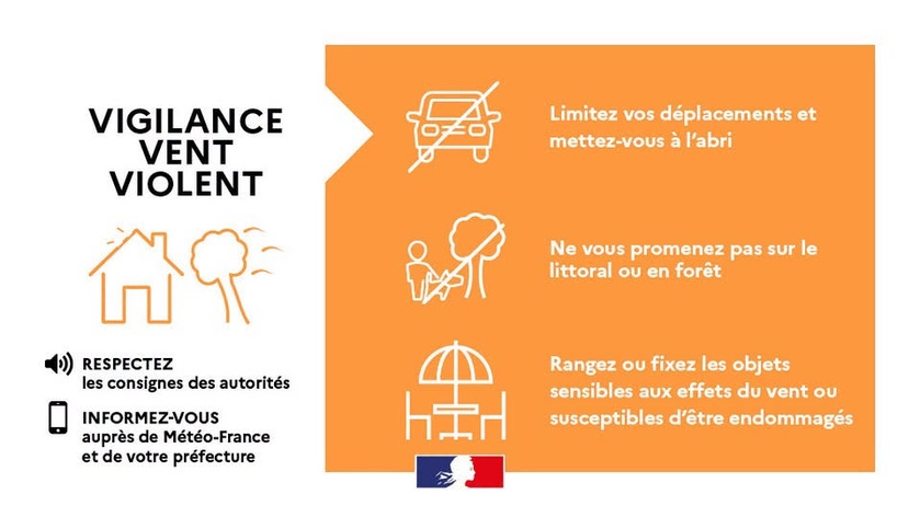 Météo : vigilance orange vents violents et restrictions sur le littoral de la Manche Météo : vigilance orange vents violents et restrictions sur le littoral de la Manche