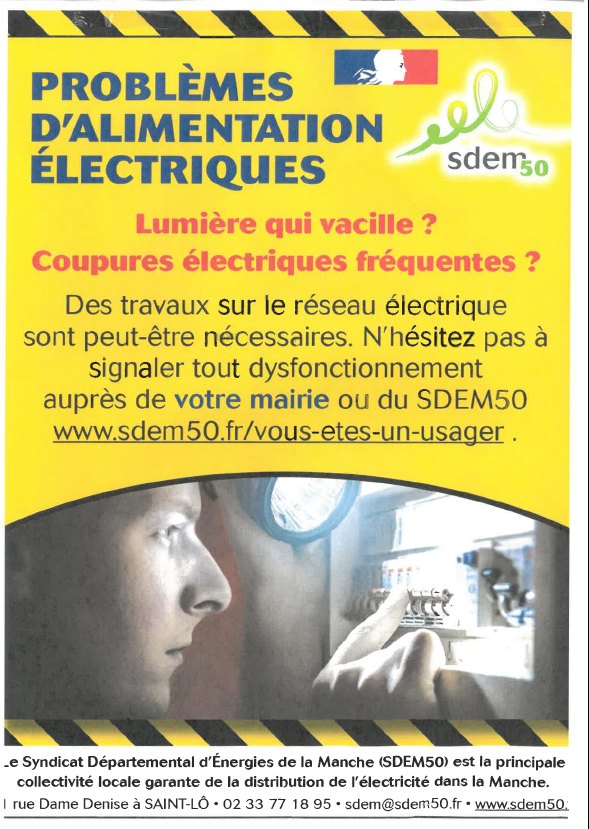 Que faire en cas de problèmes d'alimentation électriques ?