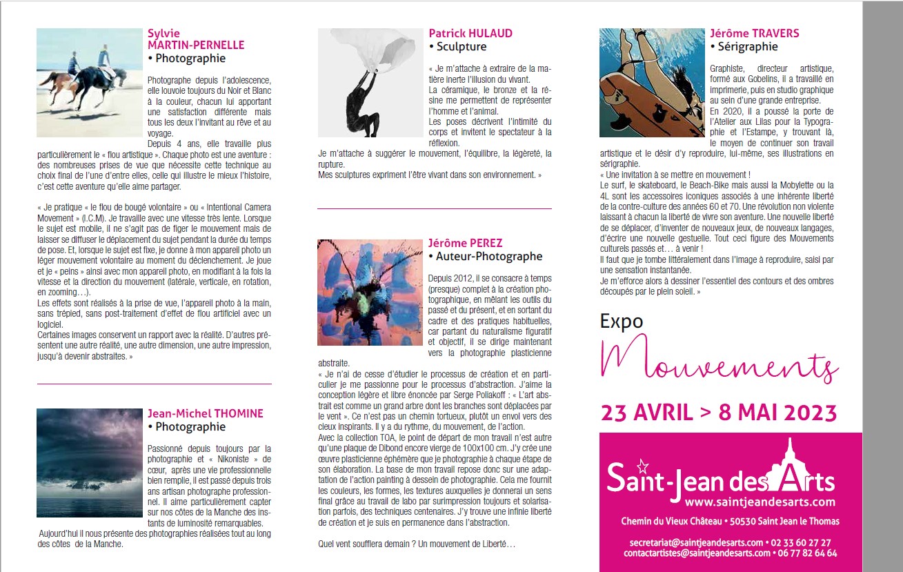 Saint Jean des Arts - Exposition "Mouvements"
