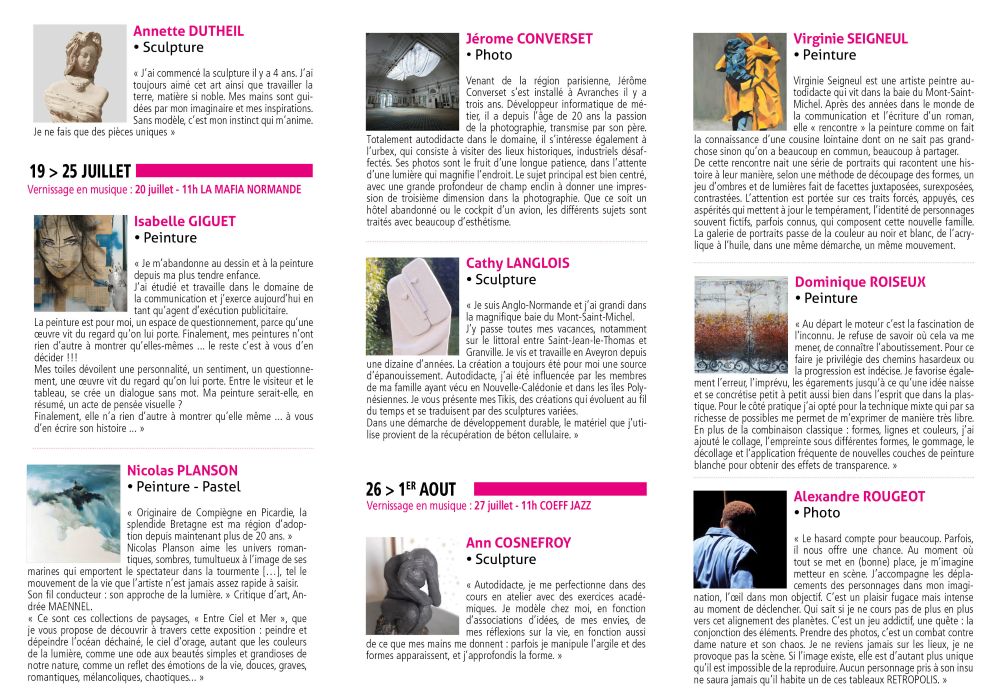 Saint Jean des Arts : saison estivale 2025