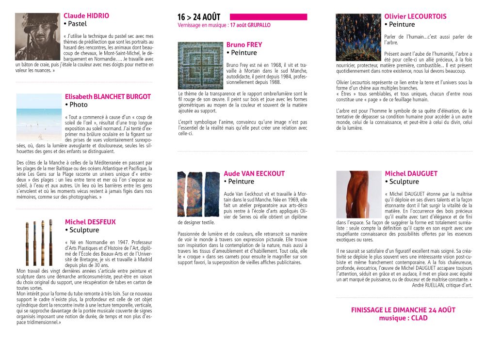 Saint Jean des Arts : saison estivale 2025