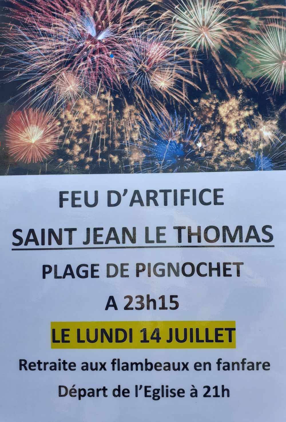  Feu d'artifice le 14 juillet 2025