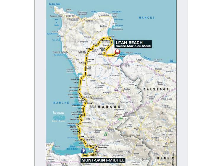 Saint Jean le Thomas sur la route du Tour 2016.
