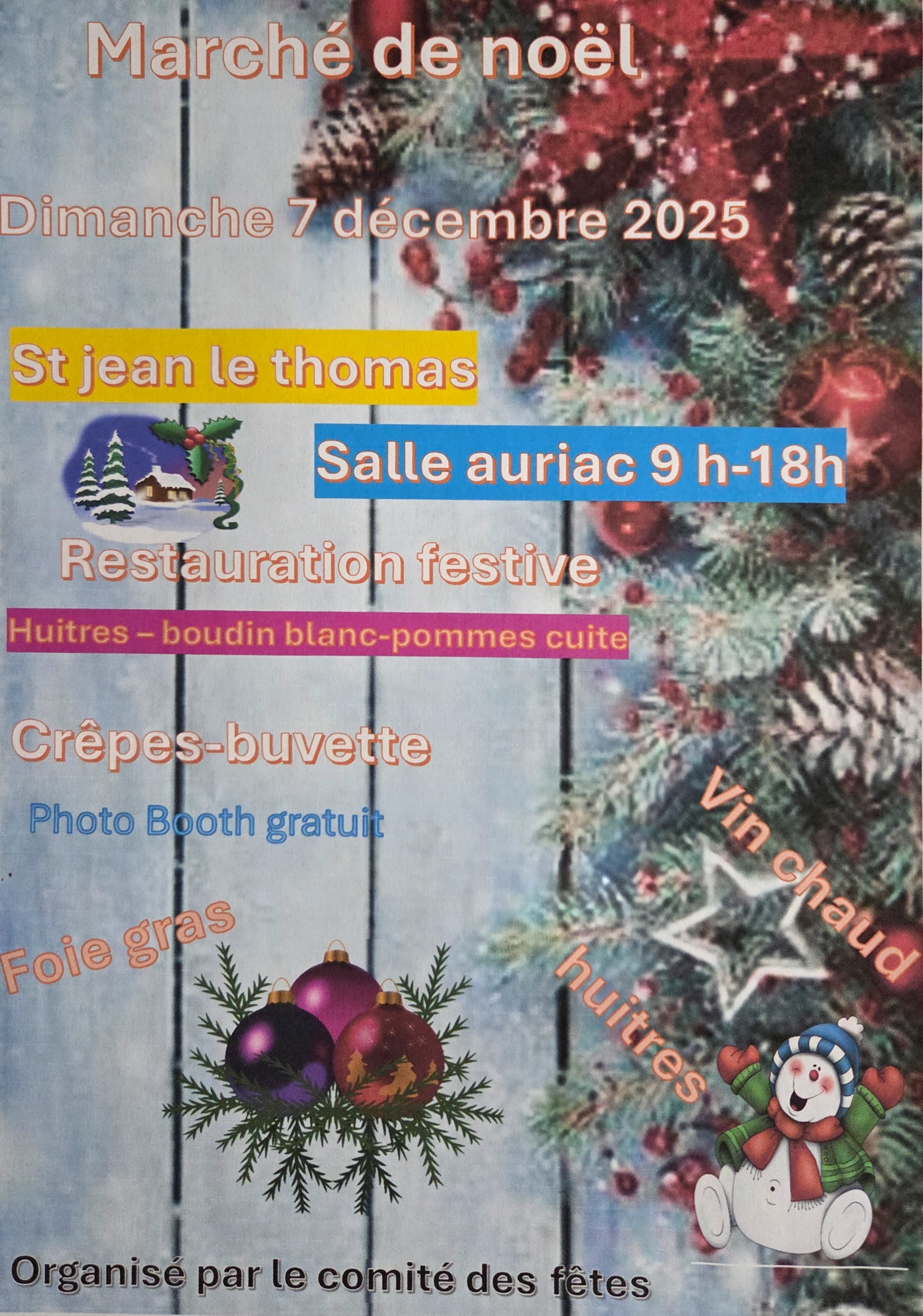 Marché de Noël 2025 à Saint Jean le Thomas