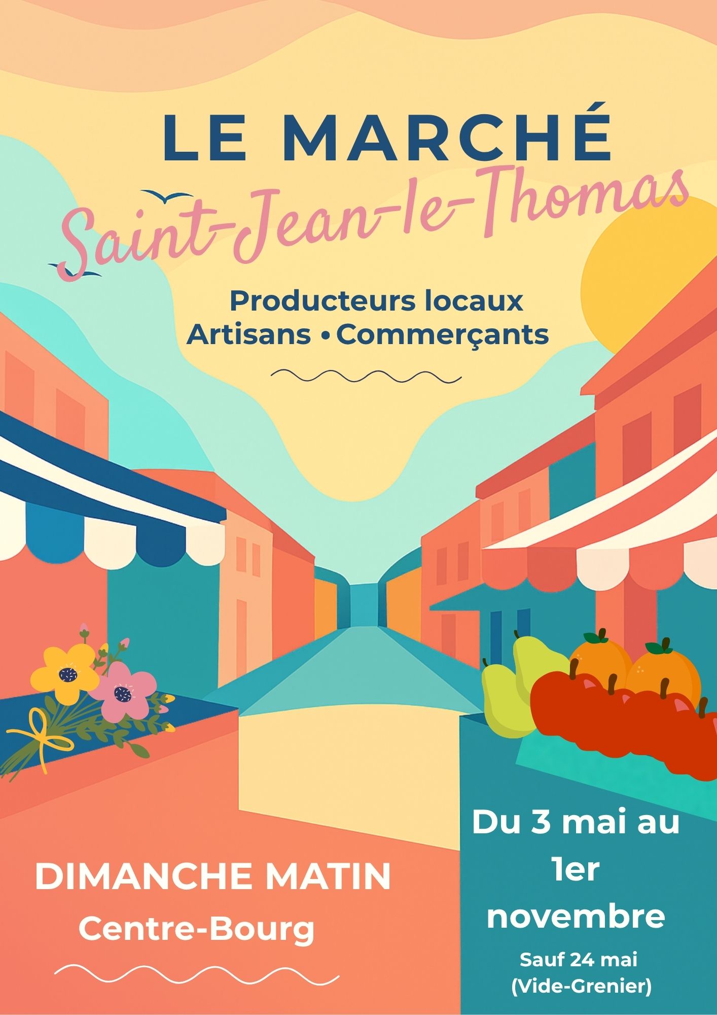 Le marché estival de Saint-Jean-le-Thomas revient dès le 3 mai