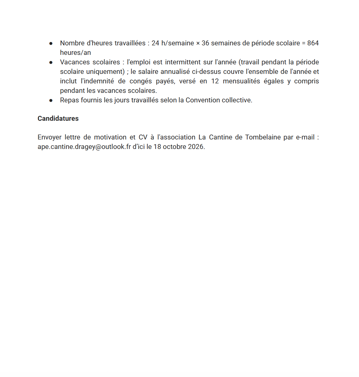 La Cantine de Tombelaine recrute un·e agent·e de restauration scolaire