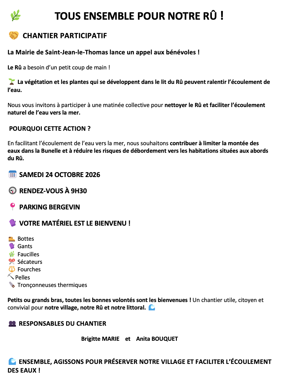 Tous ensemble pour notre Ru !