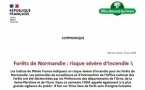 Forêts de Normandie : risque sévère d’incendie !