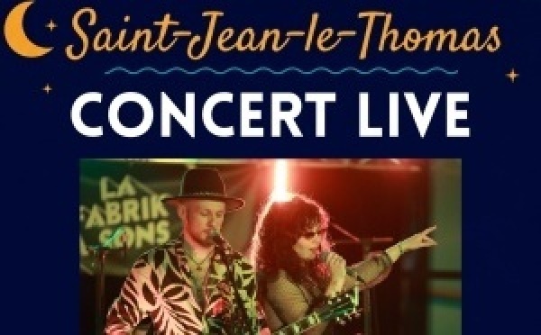 Concert d'Alcie Bela &amp; Jack Ellis au marché nocturne de Saint-Jean-le-Thomas
